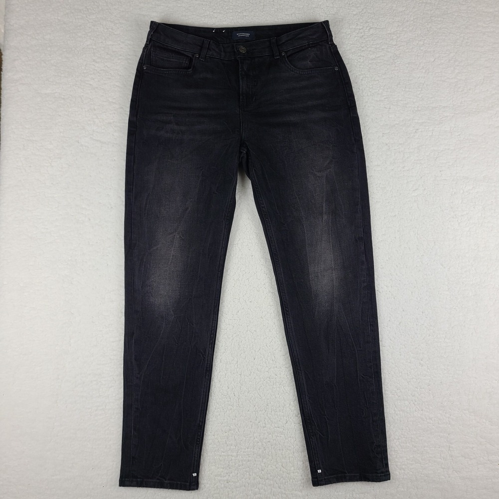 Scotch Soda Jeans Womens 30x32 The Keeper Slim Faded Black Wash‎